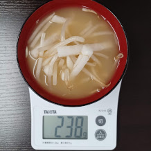 もやしと大根の味噌汁 5