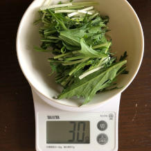 水菜の味噌汁 2