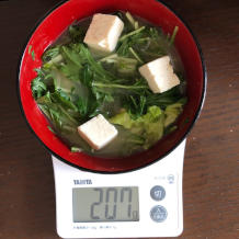 水菜の味噌汁 6