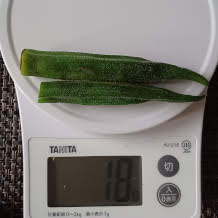 オクラの塩昆布和え 1