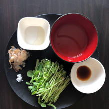 豆苗のおひたし 1