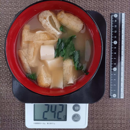 小松菜と豆腐の味噌汁 242g