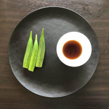 オクラのポン酢和え 1