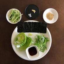 水菜とレタスのサラダ 1