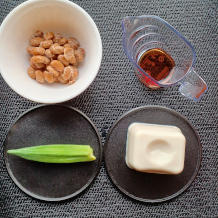 オクラ納豆豆腐 1