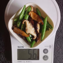 いんげんとしいたけのバター炒め 6