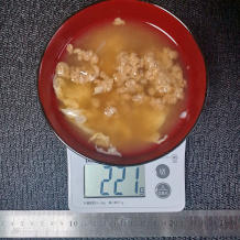 納豆と卵の味噌汁 6