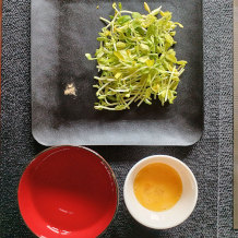 豆苗の卵スープ 1