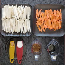 人参と大根のきんぴら 1