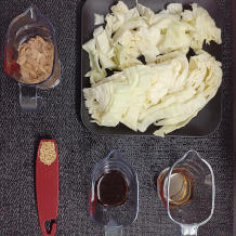 キャベツのツナ和えの材料