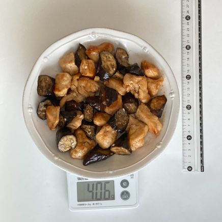 鶏肉となすの甘酢炒め 406g