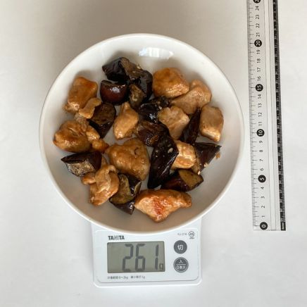 鶏肉となすの甘酢炒め 261g