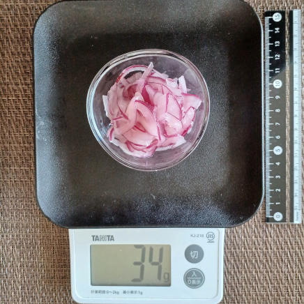 赤玉ねぎのマリネ 34g