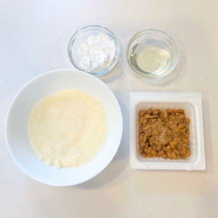 長芋と納豆のおやきの材料