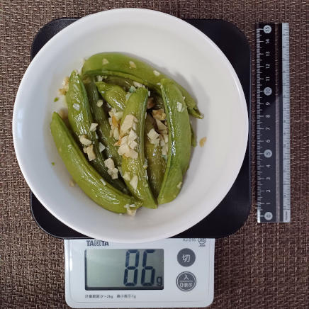 スナップえんどうのガーリック炒め 86g