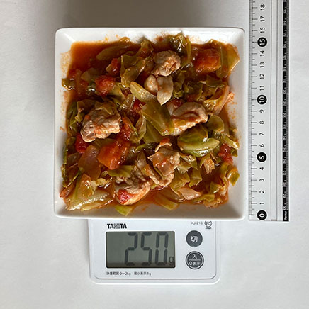 1人前の鶏肉とキャベツのトマト煮 250g