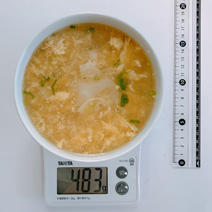 3人前のワンタンの卵スープ 483g