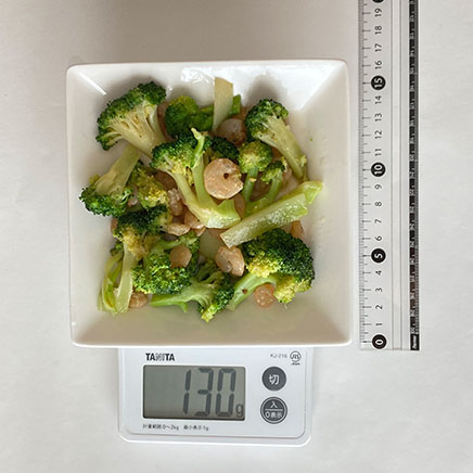 2人前のブロッコリーとエビのオイスター炒め 130g
