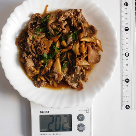 1人前の牛肉ときのこのしぐれ煮 202g