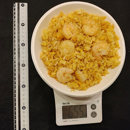 2人前のエビと卵のチャーハンの写真 655g