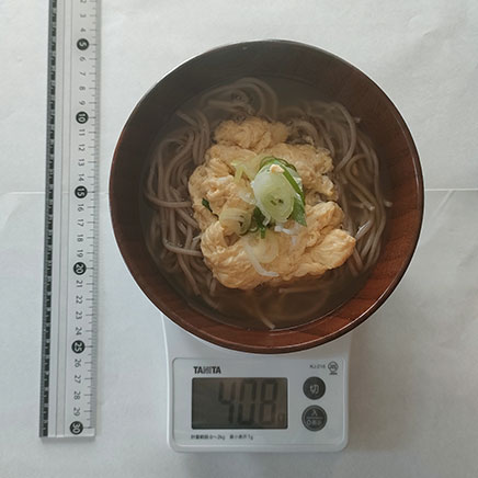 汁椀1杯分の卵とじそば 408g