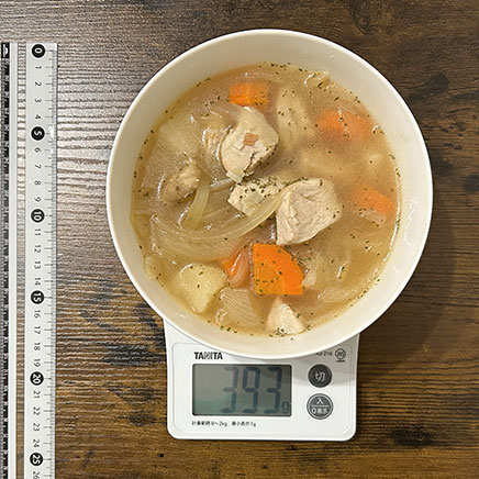 一人前の鶏肉と玉ねぎのスープ 393g
