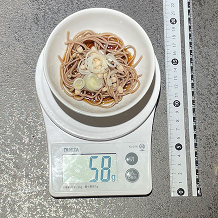 小鉢1杯分のぶっかけそば 58g
