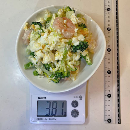 大皿1皿分のエビとブロッコリーのタルタルサラダ 381g