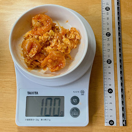 100gのエビと卵のチリソース 100g