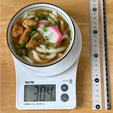 小どんぶり1杯分のかしわうどん 304