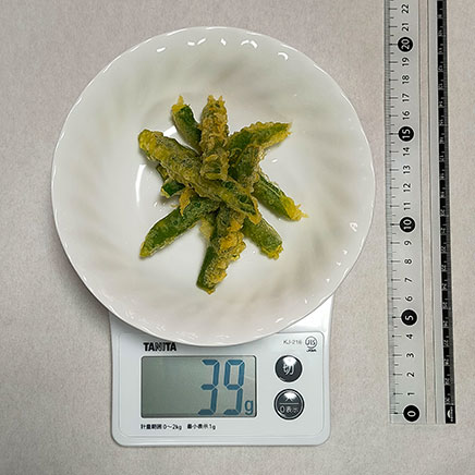 中皿1皿分のいんげんの天ぷら 39g