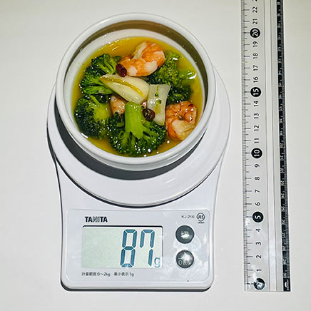 小皿1皿分のブロッコリーとエビのアヒージョ 87g