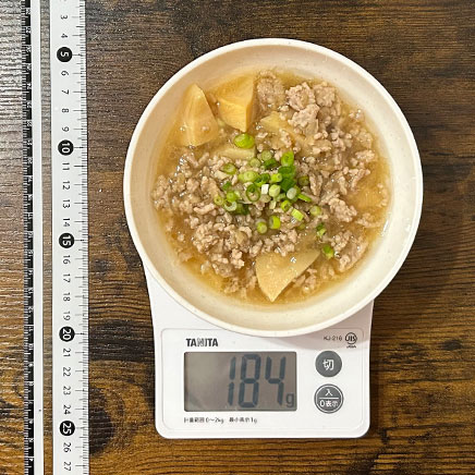 小皿1皿分のたけのことひき肉の煮物 184g