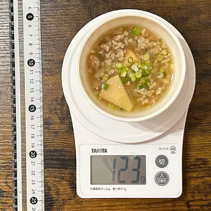 小鉢1杯分のたけのことひき肉の煮物 123g