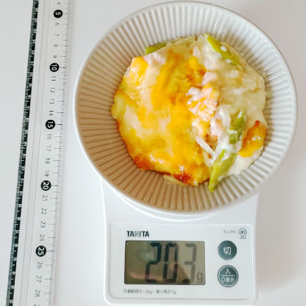 中皿のアスパラとエビのグラタン 203g