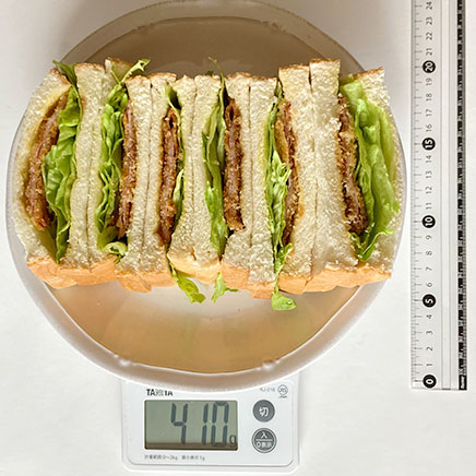 3人前のハムカツサンド 410g