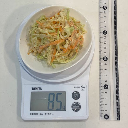 小皿1皿分のキャベツとささみのサラダ 85g