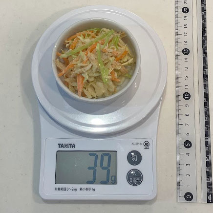 小鉢1皿分のキャベツとささみのサラダ 39g