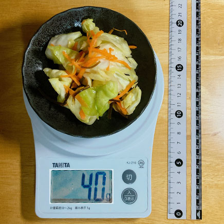 1人前のキャベツの浅漬け 40g