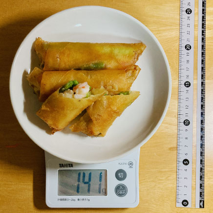 1人前のエビとアスパラの春巻 141g