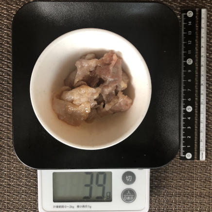 小鉢1杯の豚こまの生姜焼き 39g