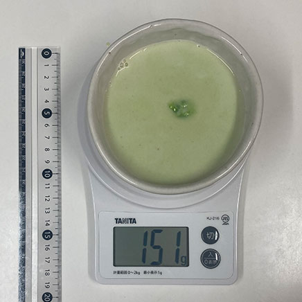 1人前のグリンピースのポタージュ 151g