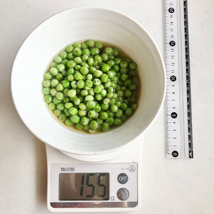 3人前のグリンピースの煮豆 155g