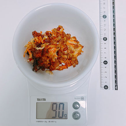 1人前の納豆のかき揚 90