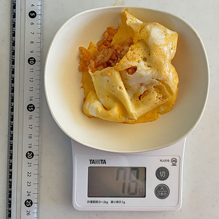 小皿1皿分の玄米オムライス 78g