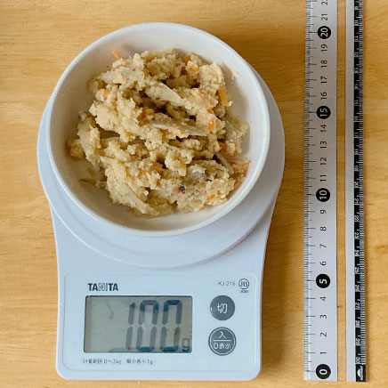 100gのごぼうおから