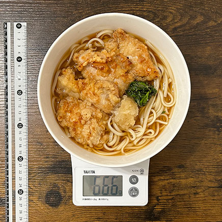どんぶり(大)1杯分のとり天おろしうどん 666g