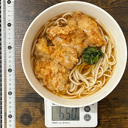 どんぶり(大)1杯分のとり天うどん 650g