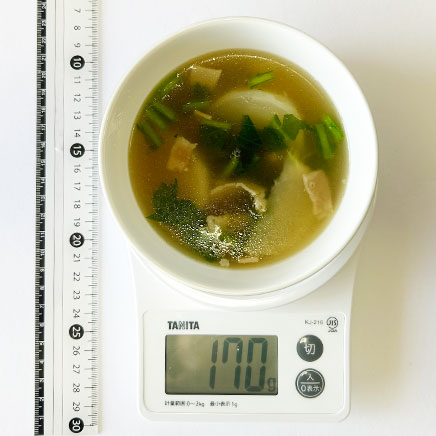 小椀1杯分のかぶとベーコンのスープ 170g