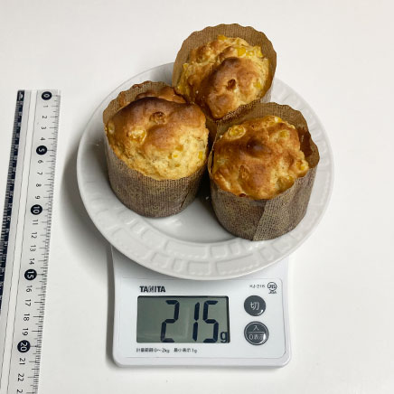 とうもろこしマフィン3個 215g